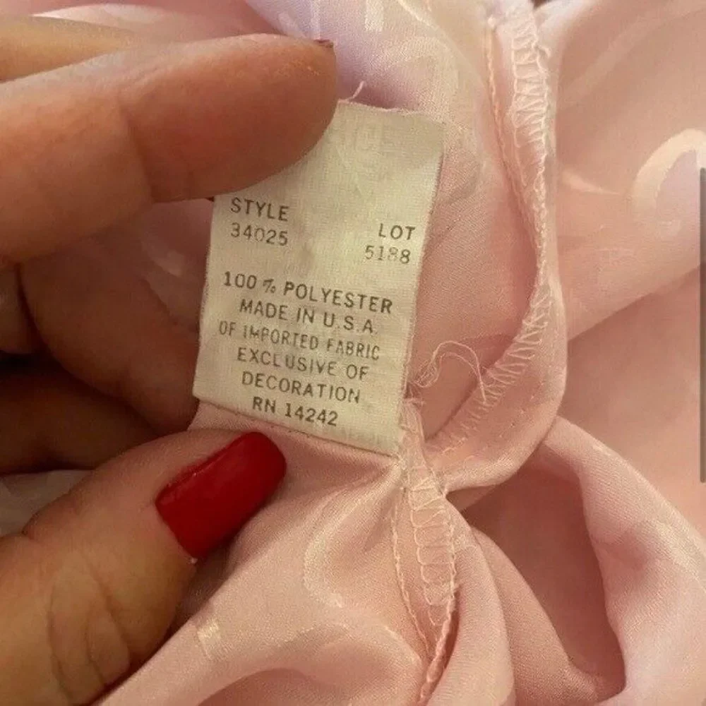 VTG Sz L DIOR *Paris Pink* Tie-Front Kimono Robe - Picture 11 of 11